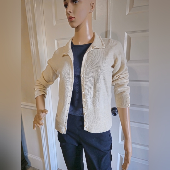 Margaret O'Leary 100% Cashmere Cardigan Size M - Picture 2 of 8